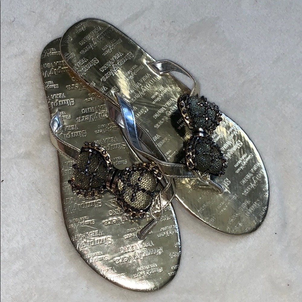 Simply Vera Vera Wang Bow Flip Flops
